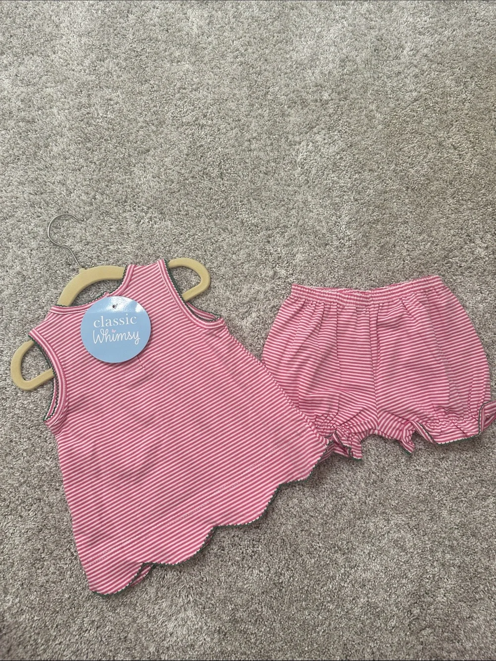 *personalized* Palmer name Girls' Pink Striped Golf Embroidered Tank Top